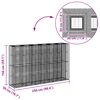 vidaXL Gabions pacelta gulta 3 pcs Sudraba 250 x 50 x 150 cm