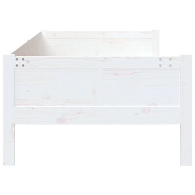 vidaXL dīvāngulta, balta, priedes masīvkoks, 80x200 cm