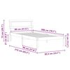 vidaXL Gultas rāmis Balts 80 x 200 cm Ciets priedes koks