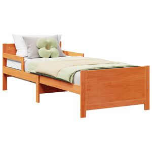 vidaXL Gultas rāmis Vaks brūns 80 x 200 cm Inženierijas koks