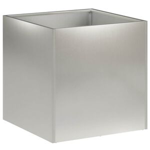 vidaXL Dārza stādītājs Sudraba 35 x 35 x 35 cm Nerūsējo&scaron;s tērauds