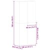 vidaXL Apavu skapis Pelēka 80 x 35.5 x 180 cm Inženierijas koks