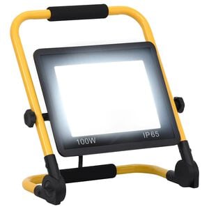 vidaXL LED prožektors ar rokturi, 100 W, vēsi balta gaisma