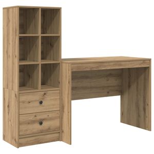 vidaXL Galds Artisānā ozols 145.5 x 50 x 127 cm 2 gab.