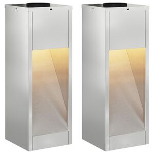 vidaXL Saules LED Ceļa Gaisma 2 gab. Silti balts 18 x 18 x 50 cm