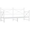 vidaXL ku&scaron;ete ar izliekumu bez matrača Balts 90x200 cm tērauds