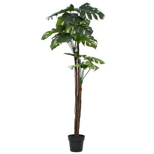vidaXL mākslīgā monstera ar podiņu, 170 cm, zaļa