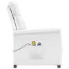 vidaXL elektrisks masāžas krēsls, balta mākslīgā āda