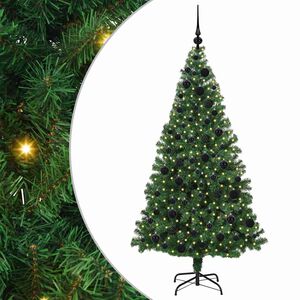vidaXL Mākslīgā Ziemassvētku eglīte su 300 LED ar statīvu Zaļa 180 cm