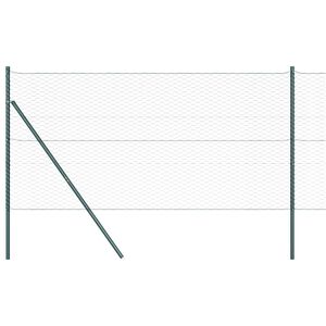 vidaXL Hexagonāla žoga pamats 100 x 1 m PVC pārklāts tērauds Zaļa
