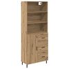 vidaXL Augstais skapītis 2 gab. Artisānā ozols 69,5 x 32,5 x 180 cm