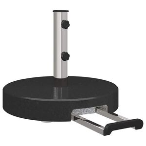 vidaXL Saulessarga pamatne Melna &Oslash; 45 x 37.5 cm Granīts