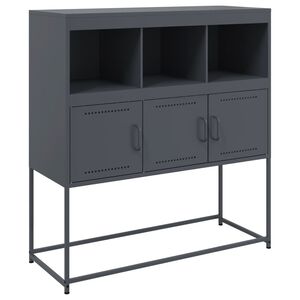 vidaXL kumode, antracītpelēka, 100,5x39x107 cm, tērauds