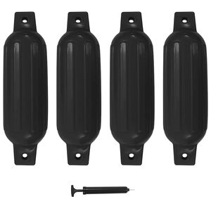 vidaXL laivas buferi, 4 gab., melni, 41x11,5 cm, PVC