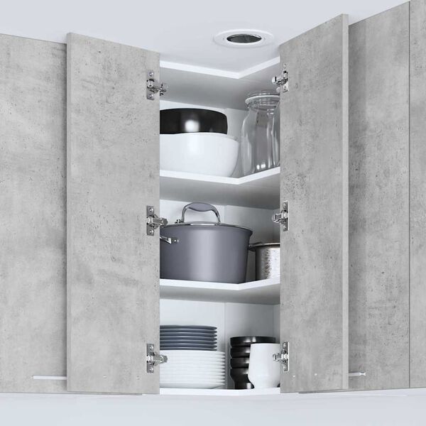 vidaXL Piekarams skapītis Betona pelēks un balts 57 x 57 x 80 cm