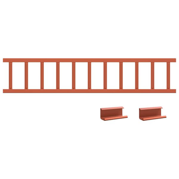 vidaXL Jumta sniega aizsargs Sarkana 1200 x 2,5 x 20 cm Tērauds