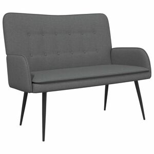 vidaXL 2-vietīgs dīvāns Tum&scaron;i pelēka 115 x 61 x 87 cm Audums