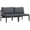 vidaXL Āra mēbeles 2 Gabals Antracīts 80 x 80 x 71 cm Tērauds