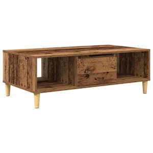vidaXL Kafijas galdiņ&scaron; Vecs koks 102 x 55 x 35 cm Inženierijas koks