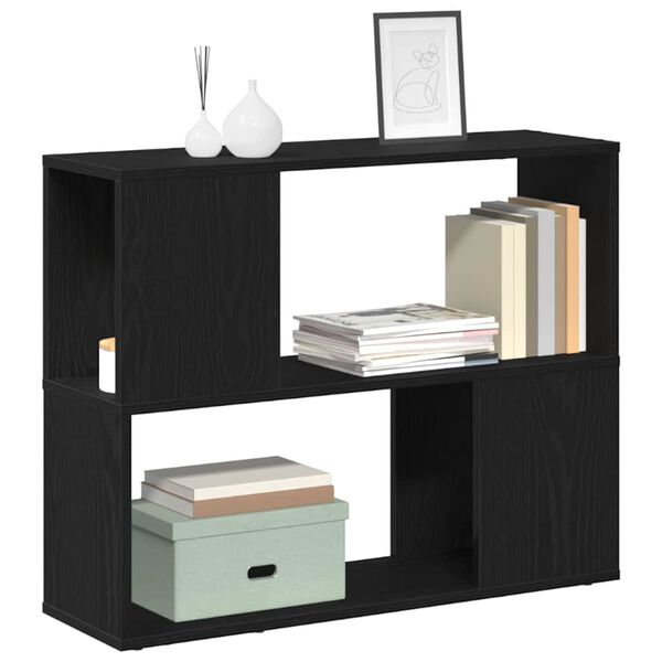 vidaXL TV skapī&scaron;u komplekts Melns ozolkoks 80 x 24 x 63 cm