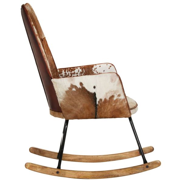 vidaXL &scaron;ūpuļkrēsls, brūna dabīgā āda