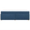 vidaXL atsperu gultas rāmis ar matraci, zils, 80x200 cm, audums