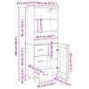 vidaXL Augstais skapītis 2 pcs Melns ozolkoks Inženierijas koks