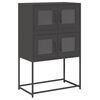 vidaXL Highboard Black 68x39x107 cm Tērauds