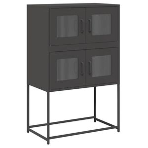 vidaXL Highboard Black 68x39x107 cm Tērauds
