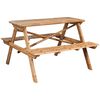 vidaXL piknika galds, 120x120x78 cm, bambuss