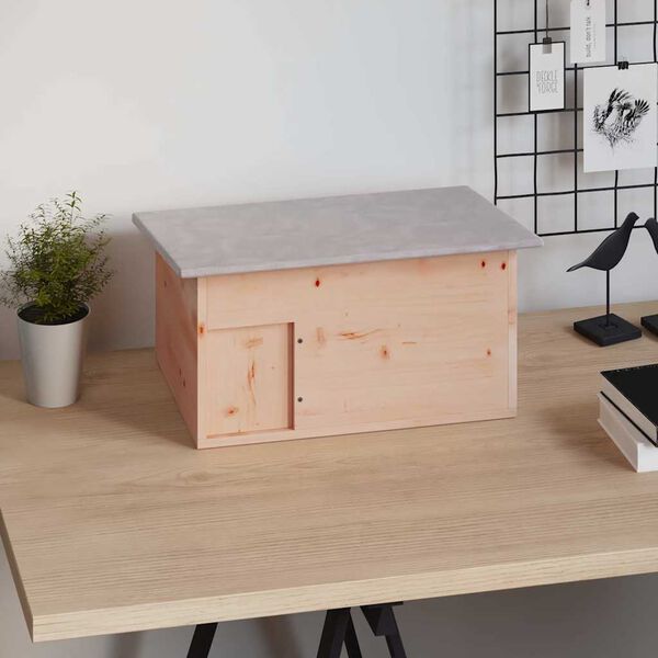 VidaXL Koka ežu mājoklis 45x33x22 cm