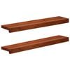 vidaXL Logu palodzes 2 gab. Brūna 70 x 15 x 2 cm Cietais gobu koks