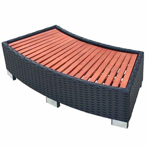 vidaXL spa pakāpiens, 92x45x25 cm, melns PE rotangpalmas pinums