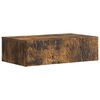 vidaXL Sienas montējamais sānu galds 59 x 34,5 x 17 cm Kūpināts ozols