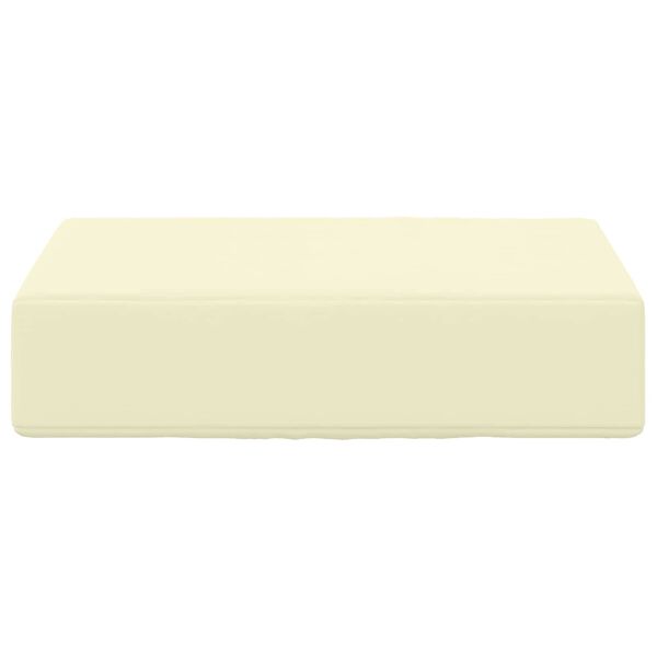vidaXL Āra sēdvietu spilvens Krēmkrāsa 40 x 40 x 8 cm 100% poliesters