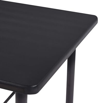 vidaXL bāra galds, melns, 120x60x110 cm, MDF