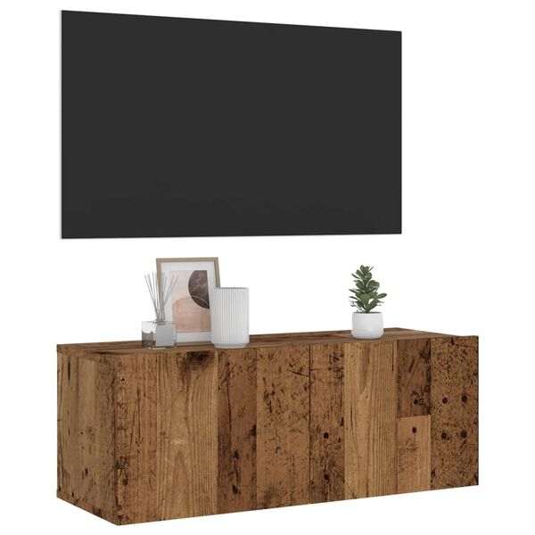 vidaXL Sienas TV skapis Old Wood 80x30x30 cm Engineered Wood