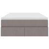 vidaXL Gulta ar uzglabā&scaron;anas vietu un matraci Pelēkbrūna 120 x 190 cm