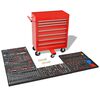 vidaXL instrumentu ratiņi ar 1125 instrumentiem, sarkani, tērauda