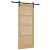 vidaXL Slīdo&scaron;ās durvis Dabiska 86 x 211 cm Priedes masīvkoks
