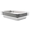 vidaXL Gastronorm trauki, 4 gab., GN 1/1, 65 mm, nerūsējo&scaron;s tērauds