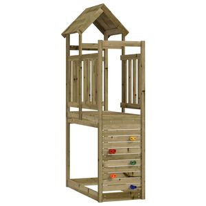 vidaXL Spēļu tornis Brūna 53 x 110,5 x 214 cm Cieta impregnēta koksne