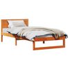 vidaXL Gultas rāmis Vaks brūns 75 x 190 cm Ciets priedes koks