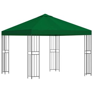 vidaXL Nojume 3 x 3 m Zaļa Poliesters un tērauds 190 gsm