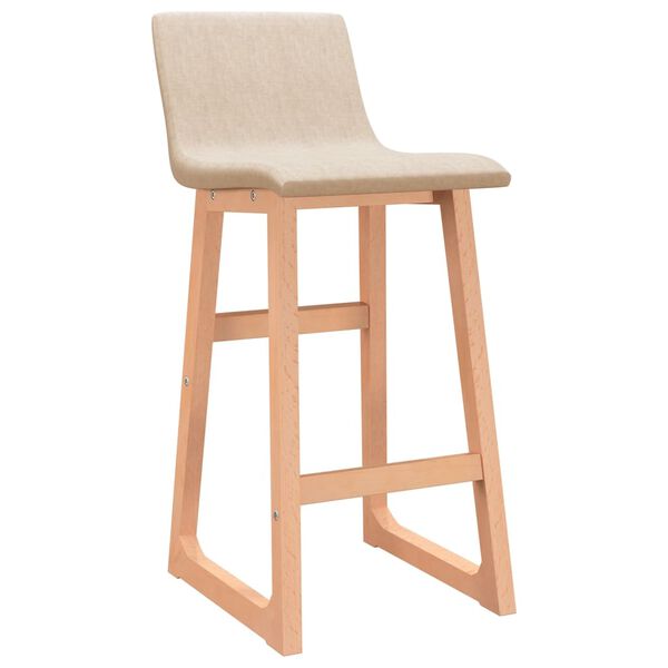 vidaXL bāra krēsli, 2 gab., krēmkrāsas audums