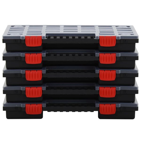 vidaXL kastes ar nodalījumiem, 10 gab., 40x30x5 cm, polipropilēns