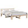 vidaXL Gultas rāmis Dabiska 140 x 200 cm Ciets priedes koks