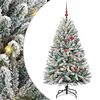 vidaXL Mākslīgā Ziemassvētku eglīte 150 cm 150 LED Silti balts