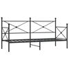 vidaXL Dienas gulta bez matrača Melns 90x200 cm Tērauds