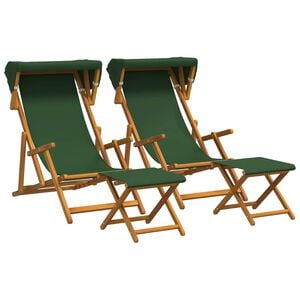 vidaXL Dīvāngalvs 4 pcs 3 Pozīcija Cieta eikalipta koksne Zaļa